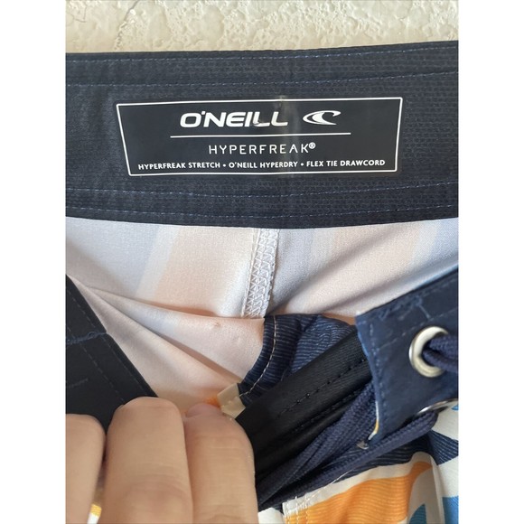 ONEILL MENS HYPERFREAK BOARD Swim SHORTS Geometric New Hyper dry Abstract 29 new - Picture 6 of 7
